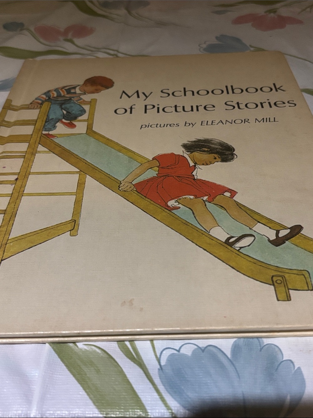 Vintage Kids Picture Storybook - Red Dress Illustration
